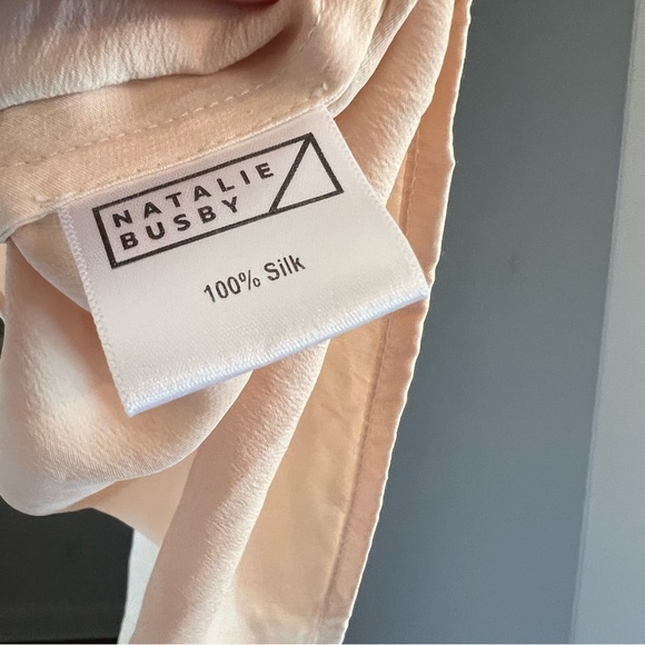 Silk Natalie Busby Pale Pink Blouse | S - Picture 8 of 8
